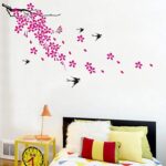 Peach Blossom Plum Flower Floral Wall Sticker Decal Decor Removable Wallpaper size 50x70 jm8010 - Image 2