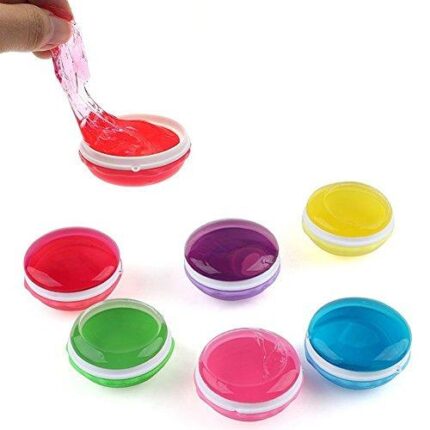 pack of 6 Slime Jelly Mud Toys Colorful Plasticine Magical Crystal Clay Toy