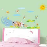 Baby monkey elephant wall decal for kids AY7261 - Image 6