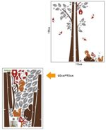 Tree Wall Sticker Squirrel Home Decor WallSticker ay848 - Image 6