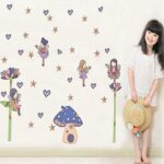 Lovely Cartoon Mushroom Star Girl Wall Stickers Removable Wall Decals Home Decor Pvc Art Mural Bedroom Kitchen Room Nursery Decoration - Image 2