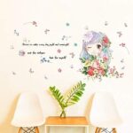 Playful girl cartoon wall stickers children room bedroom living room background decoration can remove the stickers size 50x70 xls7200