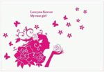 Red Fairy Girl Wall Stickers Living Room Model Ay858 - Image 3