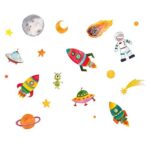 Stickerscape Outer Space Wall Sticker Pack | Perfect for a Creating a Space Themed Bedroom | Space Wall Stickers | Easy to Apply, Cleanly Removable xp8026 Size: 30x25 - Image 2