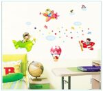 Chaklii Air Flight Wall Sticker Home Decor Cartoon Airplane Balloon Home Decoration Room Decals Wall Art Sticker Wallpaper AY1908 - Image 5