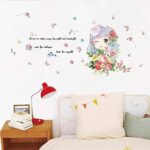 Playful girl cartoon wall stickers children room bedroom living room background decoration can remove the stickers size 50x70 xls7200 - Image 3