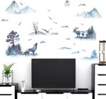 Wall Sticker Wall Decal Wall Decal Kids Bedroom Children's Room (Blue Forest size 60x90  hm92069 - Image 3
