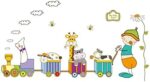 Animal Trains Kids Wall Decals Wall Stickers Peel and Stick Removable Wall Stickers for Kids Nursery Bedroom Living Room abc1034 - Image 4