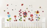Colored Flowers Butterflies Premium Wall Stickers XY8040 - Image 6