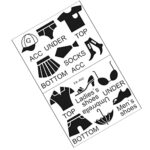 Srkin Clothing Label Sticker | Removable Wardrobe Wall Clothing Classification Decor, Creative Life Label Vinyl Sticker for Adults, Female, Male, Children, Bedroom Ay1101 Size 50x35cm - Image 2