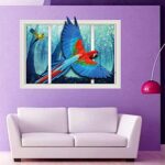 Xh9227Hesily Wall Sticker 3D Animal Removable Wall Decals,Cute cacrtoon Animal Wall Art Stickers,Creative Window Decal for kids'room Living Room Decor (4) - Image 3