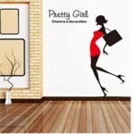 Jm8314 Wall Stickers Vinyl Decor Girls Women Teens With Shopping Bags Decor For Living Room , - Image 5
