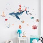 Wall stickers underwater world whale bedroom living room wall stickers HM92020 - Image 4