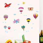 Hot air balloon, Airplanes Removable Wall Sticker size 45x60 ay622 - Image 2