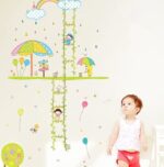 Creative cartoon character aerial staircase child height wall Sticker - Image 4