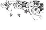 jm7107AB Removable Vinyl Diy Black Nursery Flowers Vine and Beautiful Butterfly Wall Corner Decals Wall Sticker - Image 3
