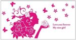 Red Fairy Girl Wall Stickers Living Room Model Ay858 - Image 5
