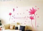 Romantic Red Color Fantastic Flowers Art Wall Sticker Ay9218Bw - Image 5