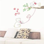 WUDHF Cute bear calling love wall stickers home love and happiness decoration children's room cartoon branches - Image 5