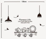 SYGA Light, Plates, cupskitchen utencils Decals Design Wall Stickers size 60x90 ay9139 - Image 3