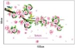 Wall Decal Pink Flowers Green Leaves Lovely Birds Home Sticker Ay7206 - Image 4