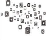 Jm8336 Wall Decal White/Black Squares Vinyl Wall Decals Stickers Peel and Stick Graphic Mural Square Boxes Kit Appliques - Image 4