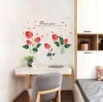 Anthurium Flower Wall Sticker DIY Bedroom Bedside Artistic Background Wall Decor Wall Decals Home Decor - Image 2