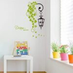 Jm8312 Studio Briana Fresh Green Creeper with Hanging Lamp Wall Sticker - Image 5