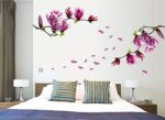 Chaste Magnolia Purple Mural Wall Sticker Model AY7105 - Image 3