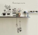 Wall Decals Home Decor Baby Boys Girls Kids Bedroom Kitchen Decoration Wall Sticker Potted Plant Flower Stickers size 60x90  jm8361 - Image 3