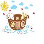 Jm8240 Wall Decal Elephant & Giraffe Wall Stickers - Image 5