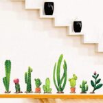 Wall Stickers 2pcs Fresh Cactus Green Plant Decal - Image 6