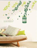 Living room Green Tree Branches PVC Wall Stickers DM570063 - Image 3