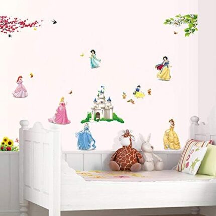 Princess Girl Castle DIY Removable Art Vinyl Wall Stickers Model DF5102