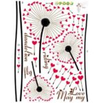Wall sticker, heart-shaped dandelion, cotton, wall sticker Ay6026 - Image 5