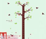WandSticker4U - Peel and Stick- Happy Tree Height Chart | Size:140 x 200 cm | removable Wall Sticker Growth Chart for Nursery, Bedroom, Baby Room children's room - Image 4