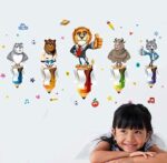 Animal World Sticker Cute Cartoon Room Nursery Children Room Stickers es size 60x90  xh9303 - Image 2