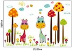 Cute deer wall stickers for kids rooms home decor cartoon animals wall decals DIY mural art poster size 50x70 ay7231 - Image 4