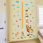 Children's room wall sticker Happy Farm Poultry Animals Height Chart Wallpaper Baby Cartoon Children'S Room Decoration Wall Stickers Nursery Measure Stickers xl8223 - Image 6