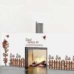 TYLOLMZ Brown Love Fence Birdcage Wall Sticker DM690036 - Image 3