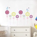 Flower Wall Stickers for Kids - Floral Garden Wall Decals for Girls Room size 60x90 jm8177 - Image 2
