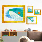 Peninsula Liangpin DIY Seamless Wall Sticker-Whale Photo Frame XH7235