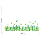 Green leaves and butterflies wall decals for beautiful wall and staircase decoration - Image 3
