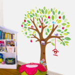 JM7223AB Freies verschiffen Neue Design Riesigen 140x160 cm (55 "x 63") Niedliche Eule Wandtattoos Äste 2 stücke = 1 satz Abnehmbare wandaufkleber