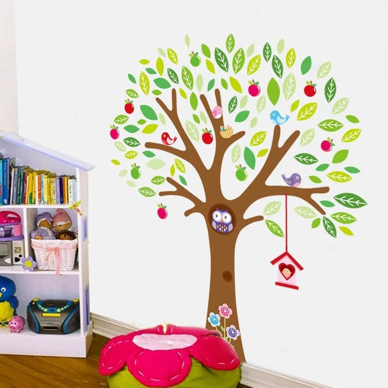 43fd5c41-c9b9-4aad-bb91-6aae8c499b8d JM7223AB Freies verschiffen Neue Design Riesigen 140x160 cm (55 "x 63") Niedliche Eule Wandtattoos Äste 2 stücke = 1 satz Abnehmbare wandaufkleber - Image 1