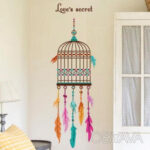 Sk7054woopme Wall Sticker Dream Catcher Nest Cycle Bedroom Hall Home Living Room Office Vinyl Multicolored Printed Decal Stickers L X H 30 X 90 Cms - Image 2