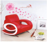 XY8056 WALLSTICKER wall sticker MUCH PINK FLOWERS - Image 2