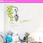 ay7183 street leaves wall decal wallsticker decoration 50x70cm - Image 3