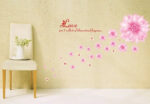 XY8056 WALLSTICKER wall sticker MUCH PINK FLOWERS - Image 4