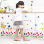 WALL STICKER TULIP GRASS FLOWER SK9079 STIKER - Image 4